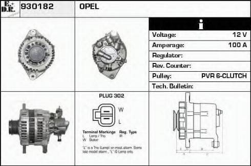 EDR 930182 - Alternator furqanavto.az