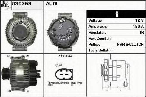 EDR 930358 - Alternator furqanavto.az