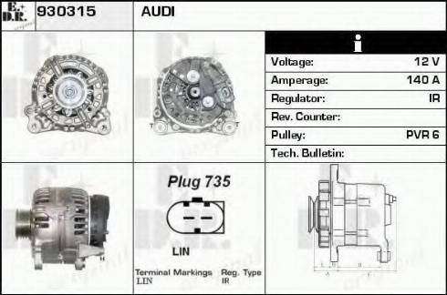 EDR 930315 - Alternator furqanavto.az