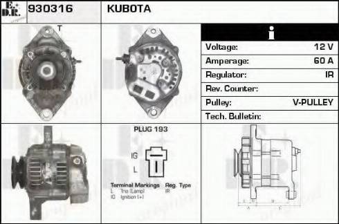 EDR 930316 - Alternator furqanavto.az