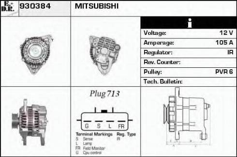 EDR 930384 - Alternator furqanavto.az