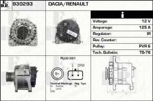 EDR 930293 - Alternator furqanavto.az