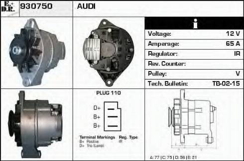 EDR 930750 - Alternator furqanavto.az