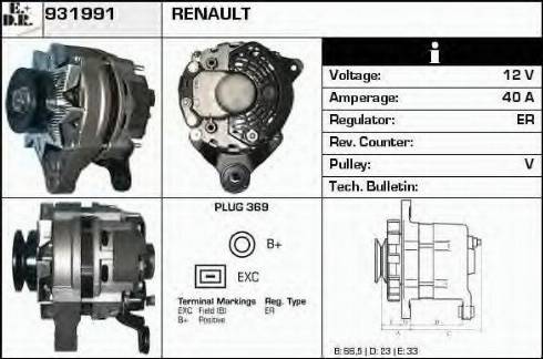 EDR 931991 - Alternator furqanavto.az