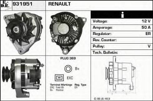 EDR 931951 - Alternator furqanavto.az