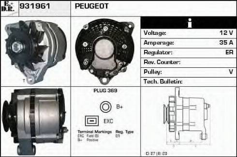 EDR 931961 - Alternator furqanavto.az