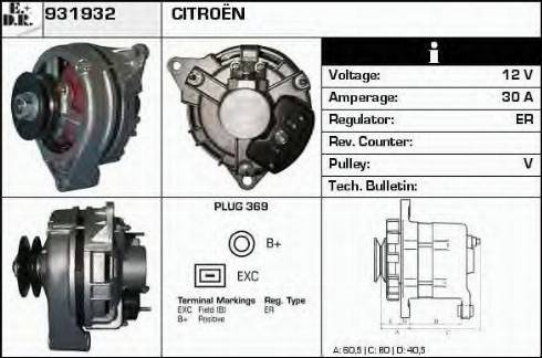 EDR 931932 - Alternator furqanavto.az