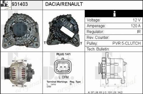 EDR 931403 - Alternator furqanavto.az