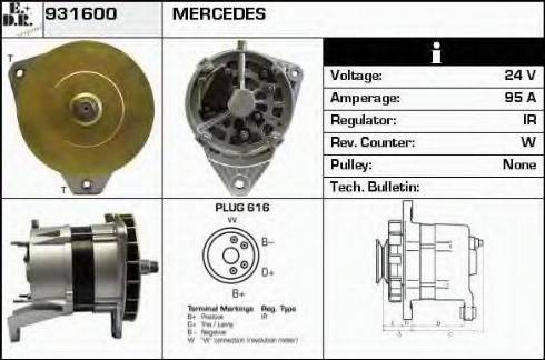 EDR 931600 - Alternator furqanavto.az