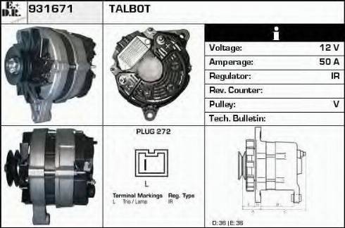 EDR 931671 - Alternator furqanavto.az