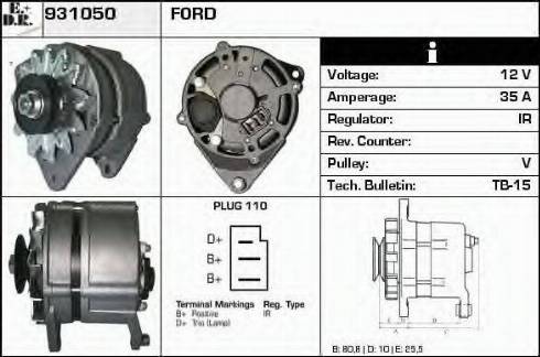 EDR 931050 - Alternator furqanavto.az