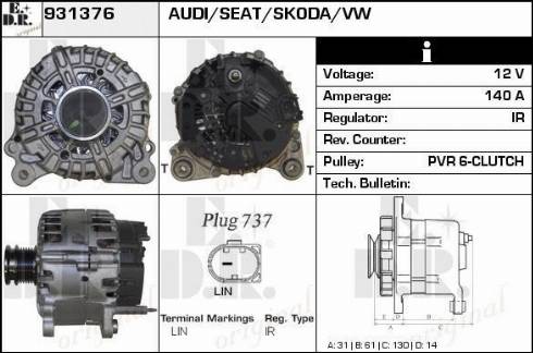 EDR 931376 - Alternator furqanavto.az