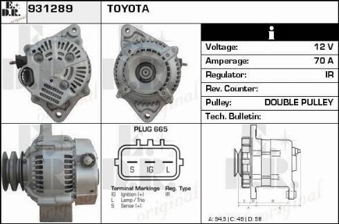 EDR 931289 - Alternator furqanavto.az