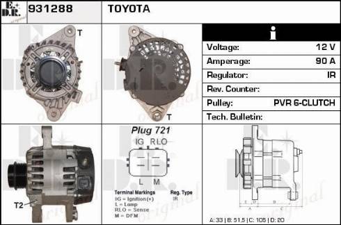 EDR 931288 - Alternator furqanavto.az