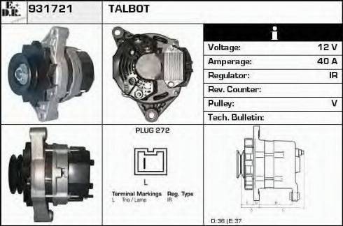 EDR 931721 - Alternator furqanavto.az