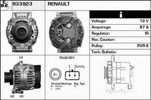 EDR 933923 - Alternator furqanavto.az