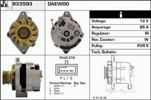 EDR 933593 - Alternator furqanavto.az