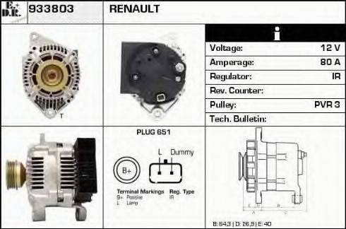 EDR 933803 - Alternator furqanavto.az