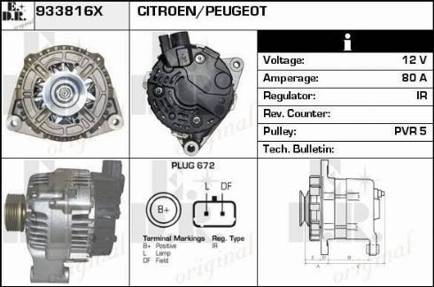 EDR 933816X - Alternator furqanavto.az