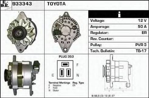 EDR 933343 - Alternator furqanavto.az