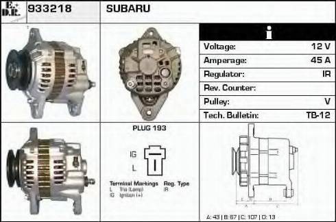 EDR 933218 - Alternator furqanavto.az