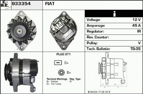 EDR WA14465 - Alternator furqanavto.az