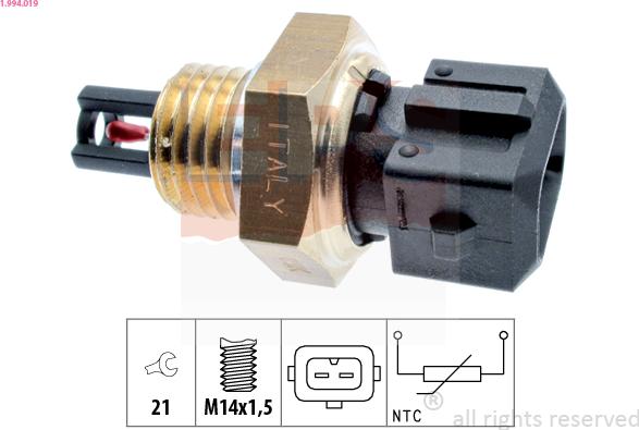 EPS 1.994.019 - Sensor, giriş havasının temperaturu www.furqanavto.az