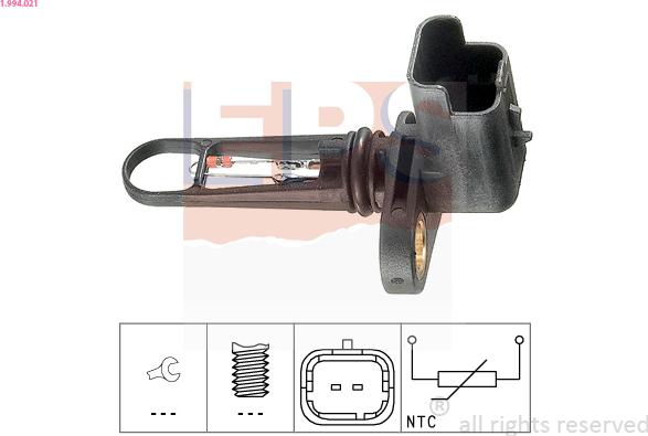 EPS 1.994.021 - Sensor, giriş havasının temperaturu www.furqanavto.az