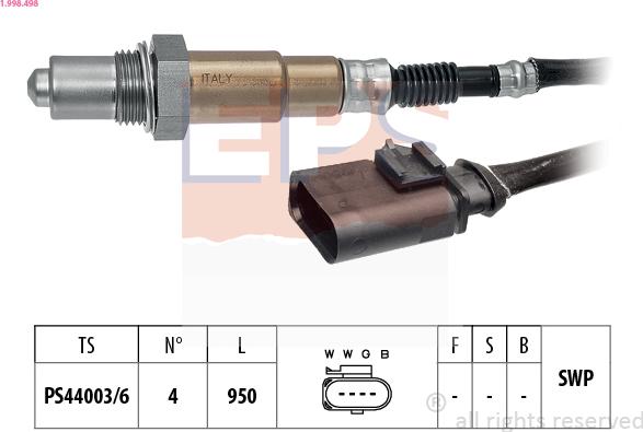 EPS 1.998.498 - Lambda Sensoru www.furqanavto.az