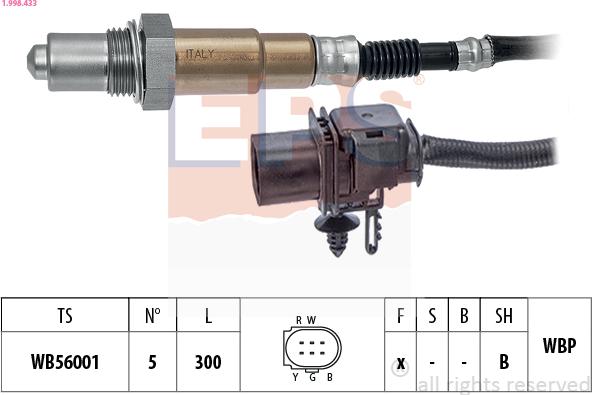 EPS 1.998.433 - Lambda Sensoru www.furqanavto.az