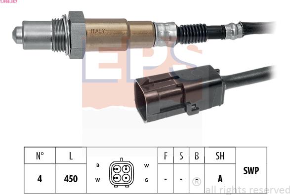 EPS 1.998.357 - Lambda Sensoru furqanavto.az