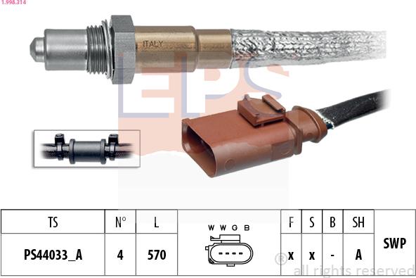 EPS 1.998.314 - Lambda Sensoru furqanavto.az