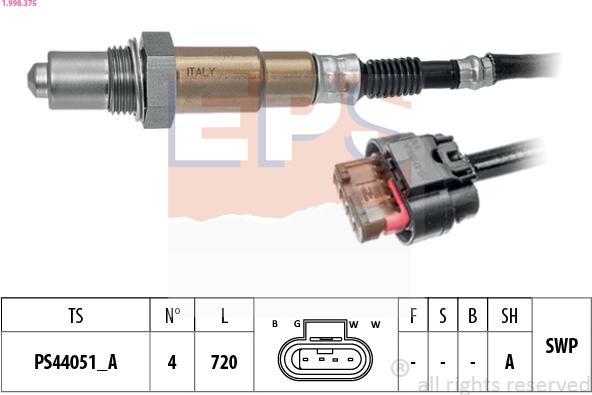 EPS 1.998.375 - Lambda Sensoru www.furqanavto.az