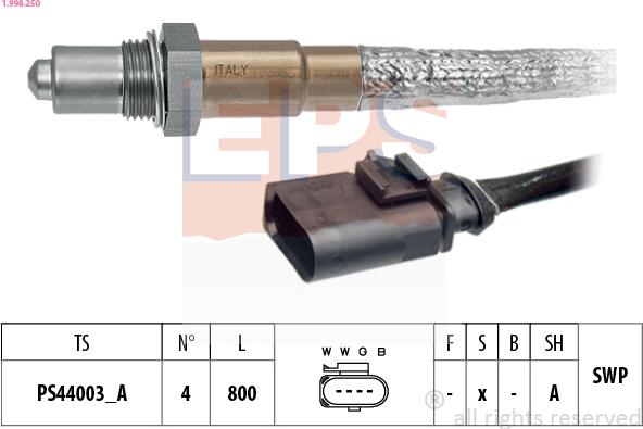 EPS 1.998.250 - Lambda Sensoru furqanavto.az