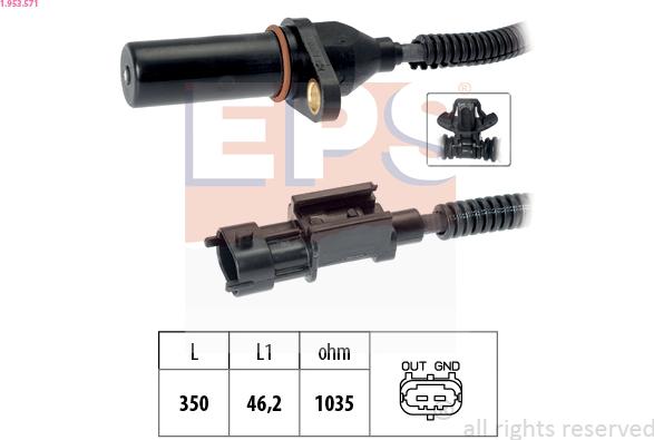 EPS 1.953.571 - Sensor, krank mili nəbzi www.furqanavto.az