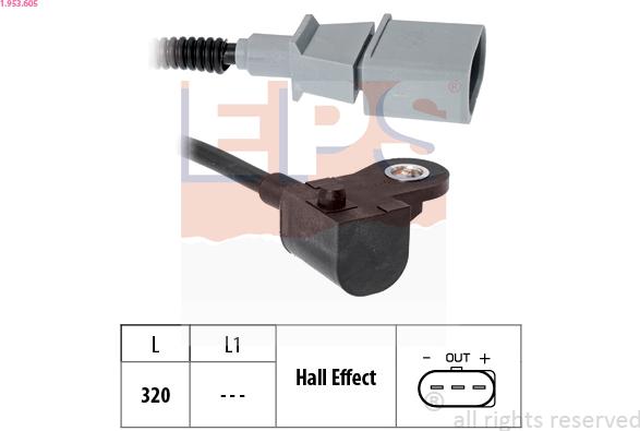 EPS 1.953.605 - Sensor, eksantrik mili mövqeyi www.furqanavto.az