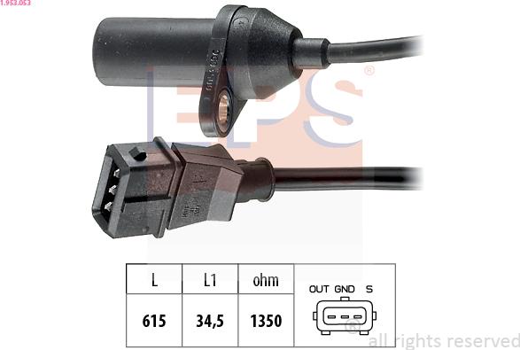 EPS 1.953.053 - Sensor, krank mili nəbzi furqanavto.az