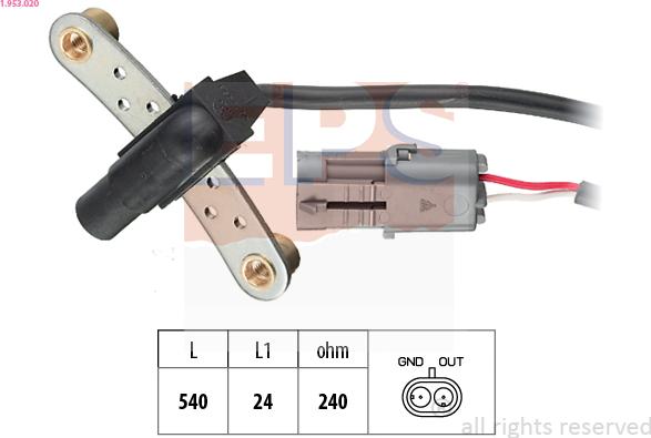 EPS 1.953.020 - Sensor, krank mili nəbzi furqanavto.az