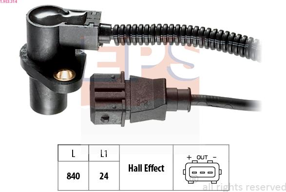 EPS 1.953.314 - Sensor, krank mili nəbzi furqanavto.az