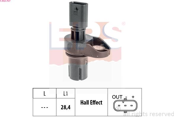 EPS 1.953.757 - Sensor, eksantrik mili mövqeyi www.furqanavto.az