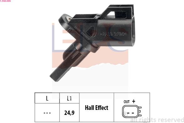 EPS 1.960.005 - Sensor, təkər sürəti furqanavto.az