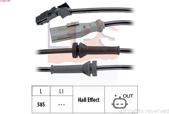 EPS 1.960.144 - Sensor, təkər sürəti furqanavto.az