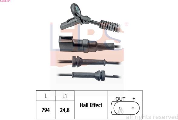 EPS 1.960.151 - Sensor, təkər sürəti furqanavto.az