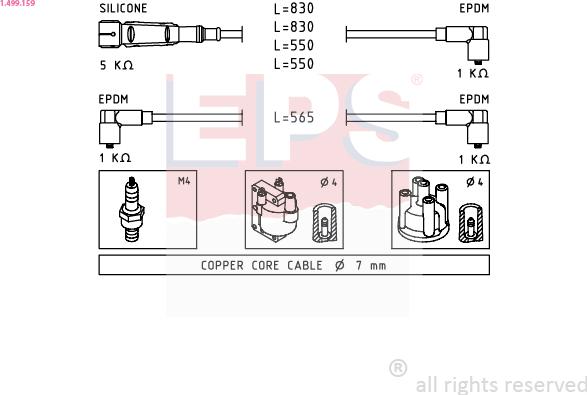 EPS 1.499.159 - Alovlanma kabeli dəsti furqanavto.az