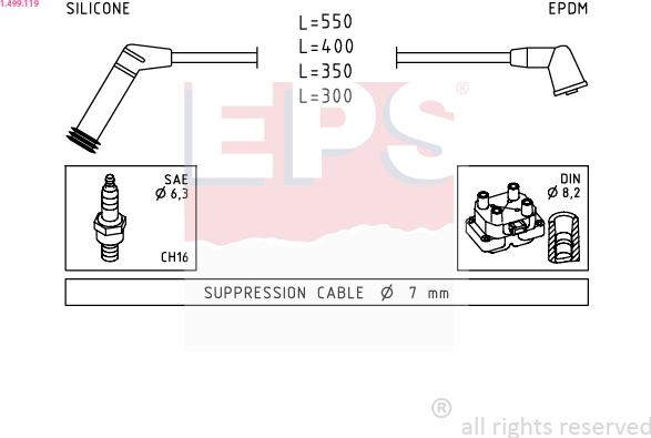 EPS 1.499.119 - Alovlanma kabeli dəsti furqanavto.az