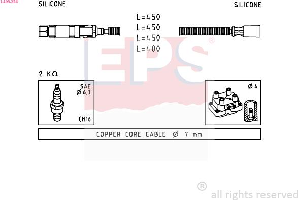 EPS 1.499.234 - Alovlanma kabeli dəsti furqanavto.az