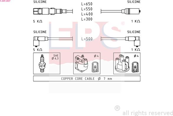 EPS 1.501.937 - Alovlanma kabeli dəsti furqanavto.az