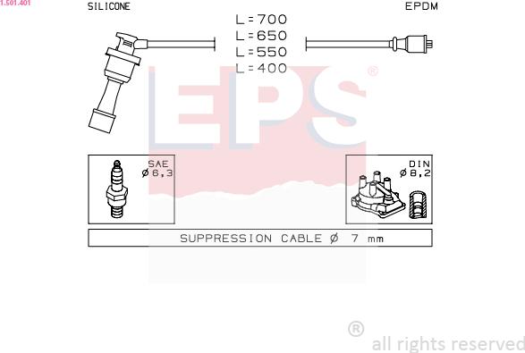 EPS 1.501.401 - Alovlanma kabeli dəsti furqanavto.az