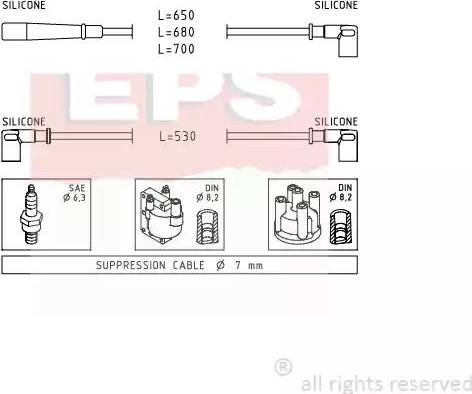 EPS 1.501.554 - Alovlanma kabeli dəsti furqanavto.az