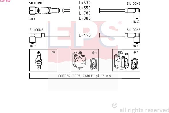 EPS 1.501.660 - Alovlanma kabeli dəsti furqanavto.az